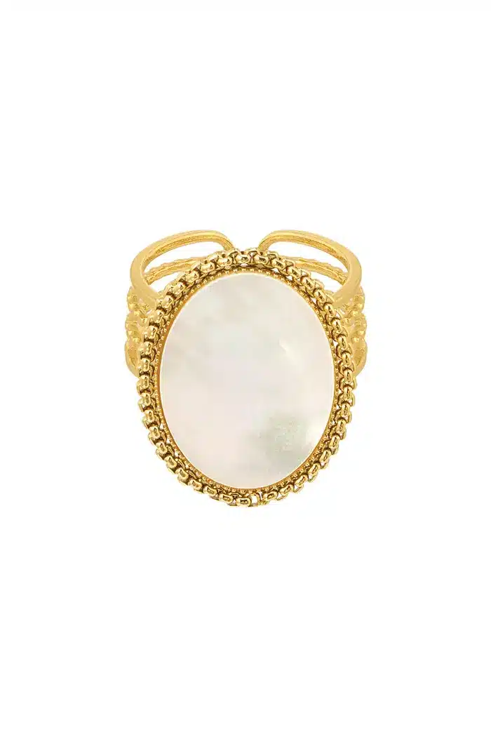 Ring big stone gold one-size
