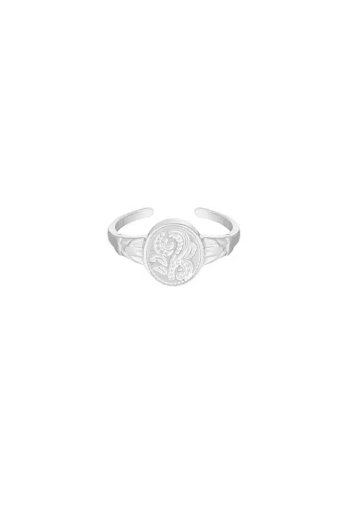 Ring flower one-size silver