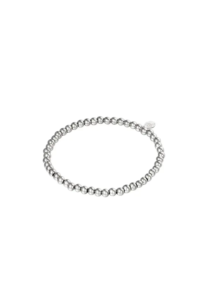 Bracelet beads zilver 4mm