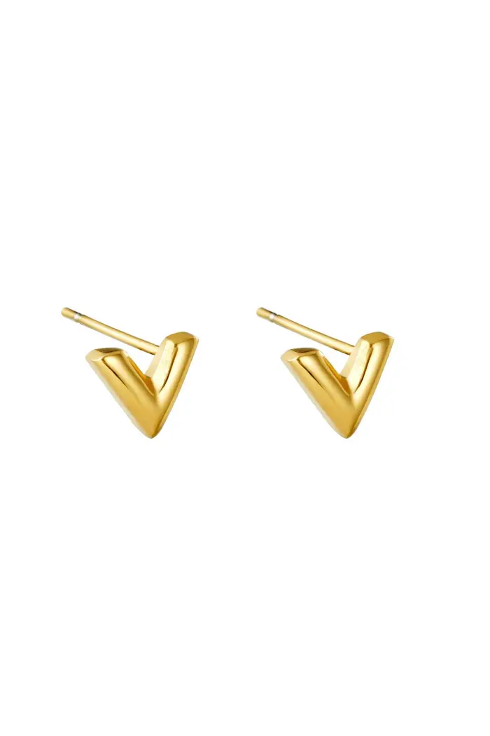 Earring V gold