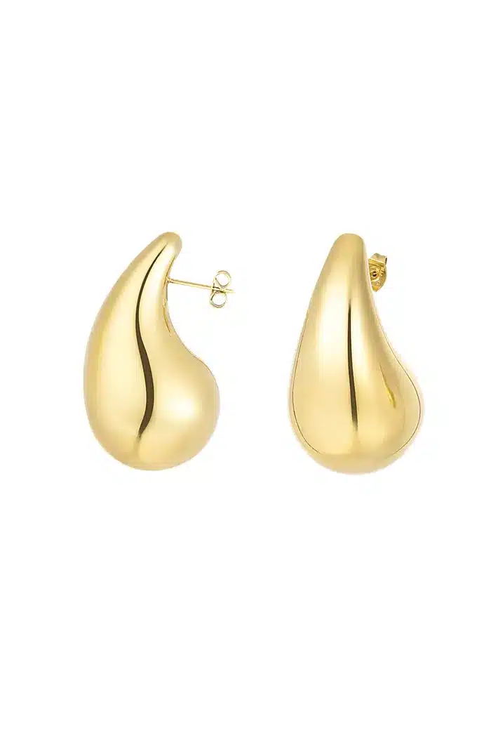 Earring druppel big gold