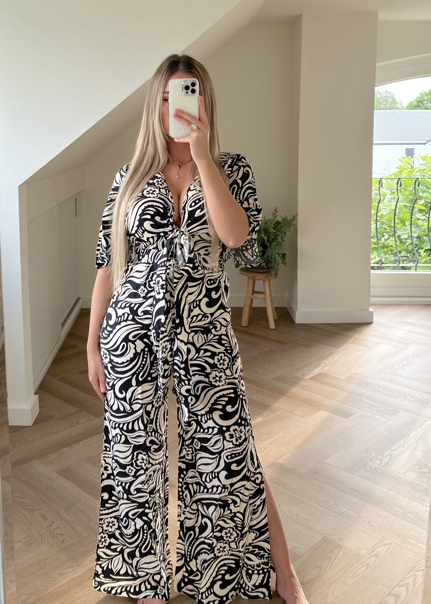 Jumpsuit print black/white